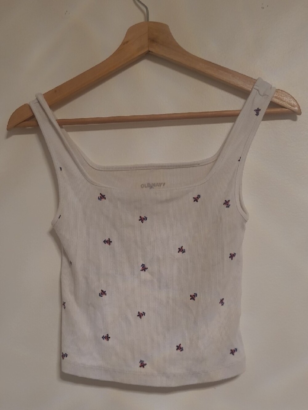 White Patterned Square-Neck Tank Top - Picture 3 of 3